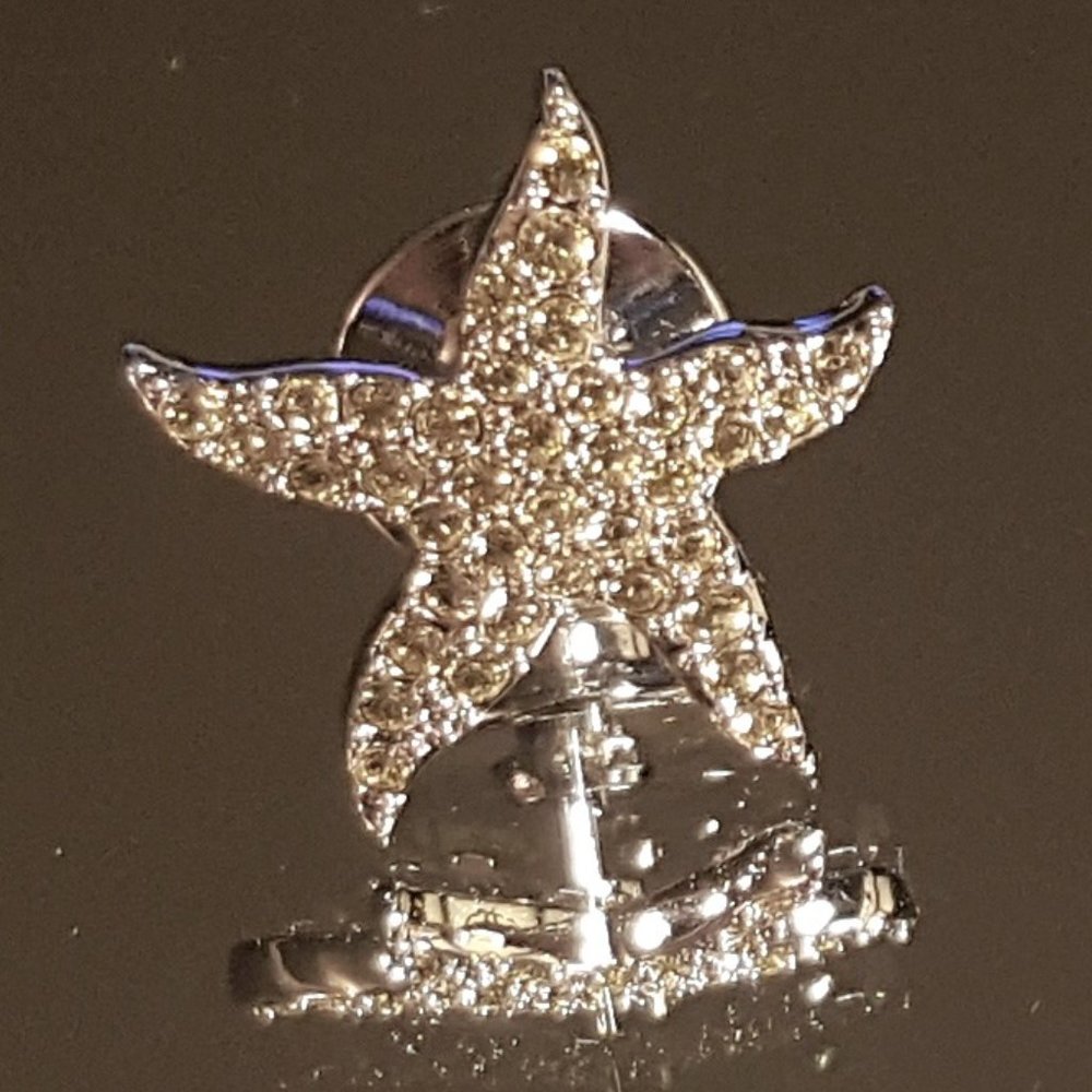🇦🇹 SWAROVSKI Starfish Tack Pin Brooch - Picture 4 of 9